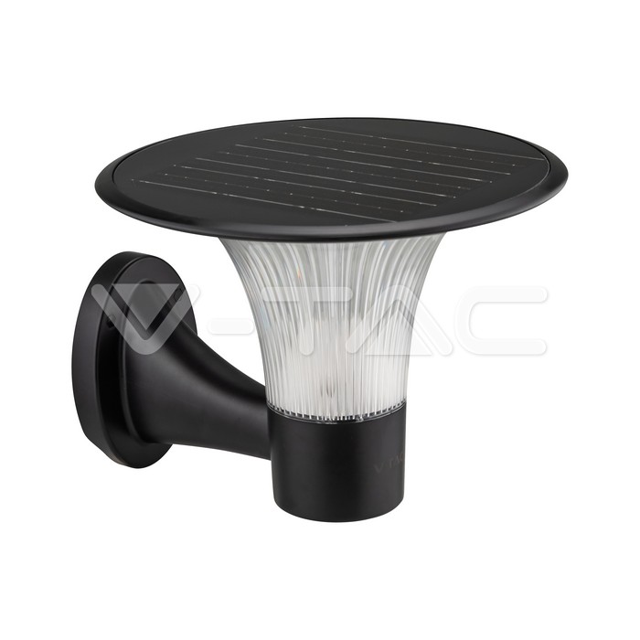 23004.jpg V-TAC VT-23004 15W LED Соларна Стенна Лампа 6000K+4000K Черна