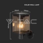 V-TAC VT-23010 2.5W LED Соларна Стенна Лампа Е27 Сензор IP44
