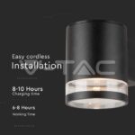 V-TAC VT-23012 1W LED Соларна Стенна Лампа SMD Черно Тяло IP44 3000K