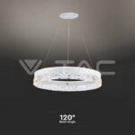 V-TAC VT-23099 LED Осветител 25W Висящ Един Ринг 3000К Бяло Тяло