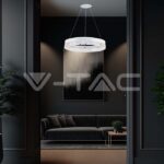 V-TAC VT-23099 LED Осветител 25W Висящ Един Ринг 3000К Бяло Тяло