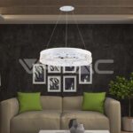 V-TAC VT-23099 LED Осветител 25W Висящ Един Ринг 3000К Бяло Тяло