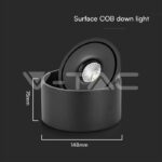 V-TAC VT-23158 28W LED Луна Външен Монтаж 3 в 1 Черно Тяло