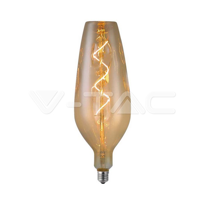 23171.jpg V-TAC VT-23171 LED Крушка 4W Filament Спирала B125 2700K Амбър
