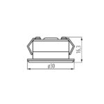 Kanlux 23520 ЛЕД Луна за вграждане IMBER 12V 1W 4000K IP65