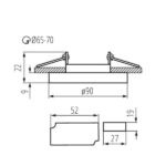 Kanlux 24410 Точково таванно Осветително тяло SOREN 3000K 20W G10 IP20 220V