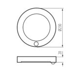 Kanlux 24606 Осветително тяло downlight ERGA PIR 17W CCT-W