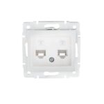 Kanlux 24752 Двойна независима телефонна розетка (2xRJ11) DOMO