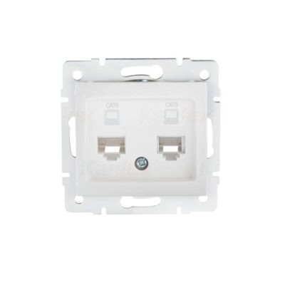 Kanlux 24756 Независимо двойно компютърно гнездо (2x RJ45Cat 6 Jack) DOMO