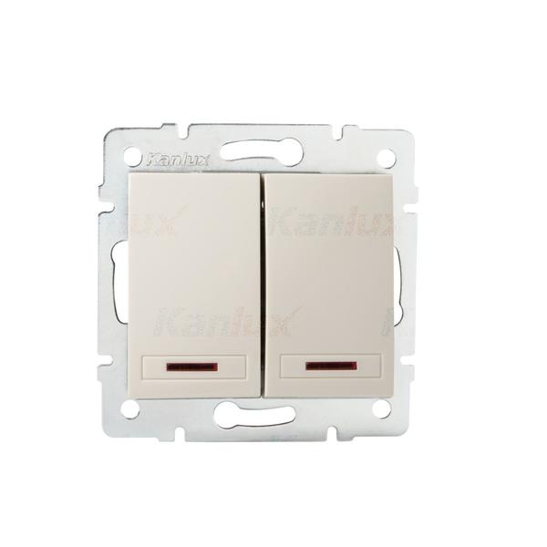 24775.jpg Kanlux 24775 Двоен електрически ключ LED DOMO