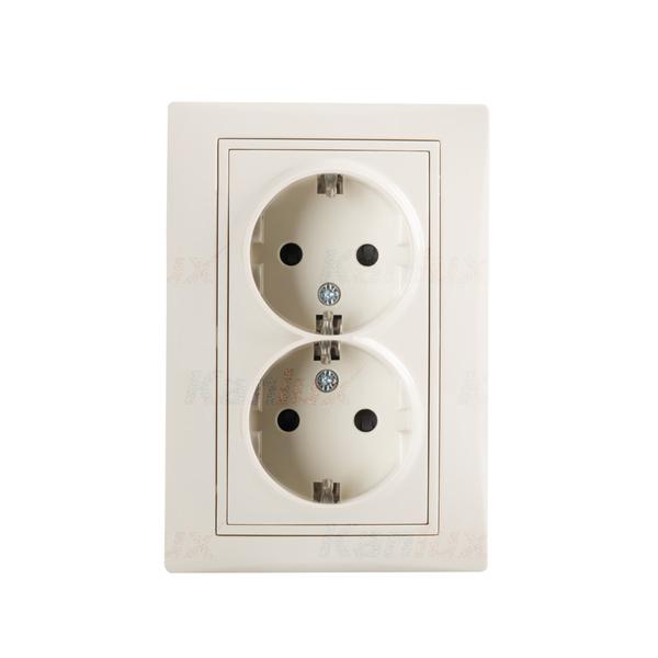 24799.jpg Kanlux 24799 Двоен електрически контакт Schuko. комплект DOMO