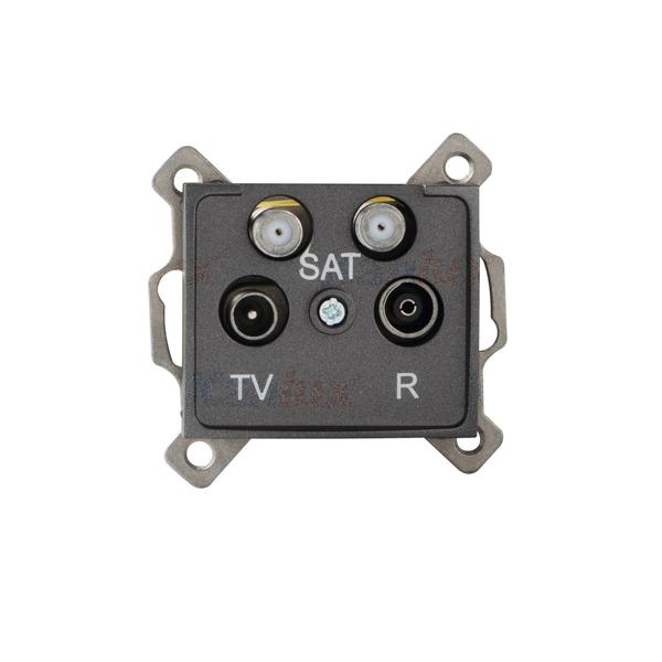 24927.jpg Kanlux 24927 Контакт за TV и 2 х SAT краен DOMO