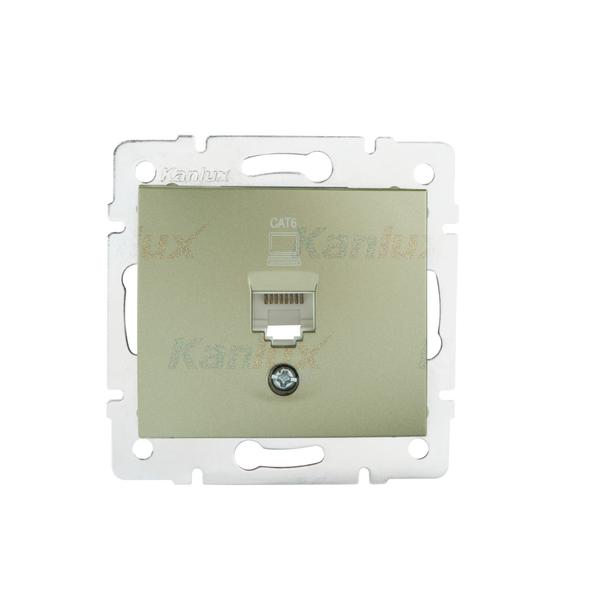 25049.jpg Kanlux 25049 Единично компютърно гнездо (RJ45Cat 6 Jack) DOMO