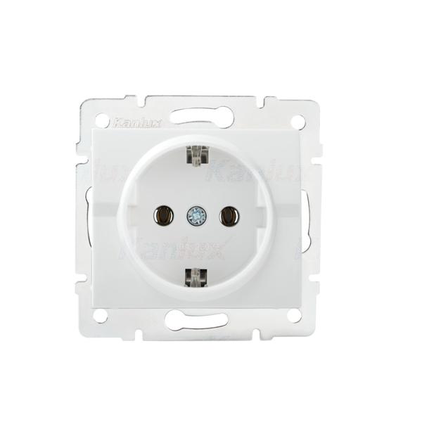 25085.jpg Kanlux 25085 Единичен захранващ контакт Schuko LOGI