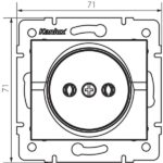 Kanlux 25144 Единичен електрически контакт LOGI