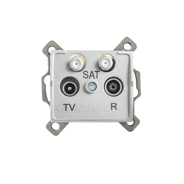 25223.jpg Kanlux 25223 Контакт за TV и 2 х SAT краен LOGI
