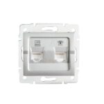 Kanlux 25231 Компютърно-телефонно гнездо (RJ45 Cat 6+RJ11) LOGI