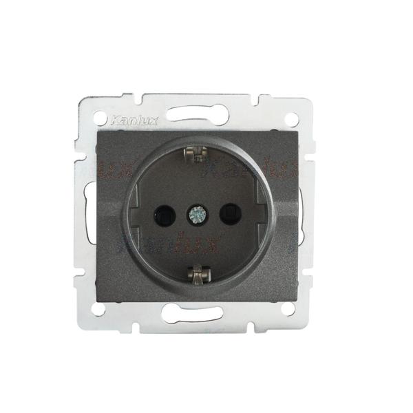25263.jpg Kanlux 25263 Единичен захранващ контакт Schuko LOGI