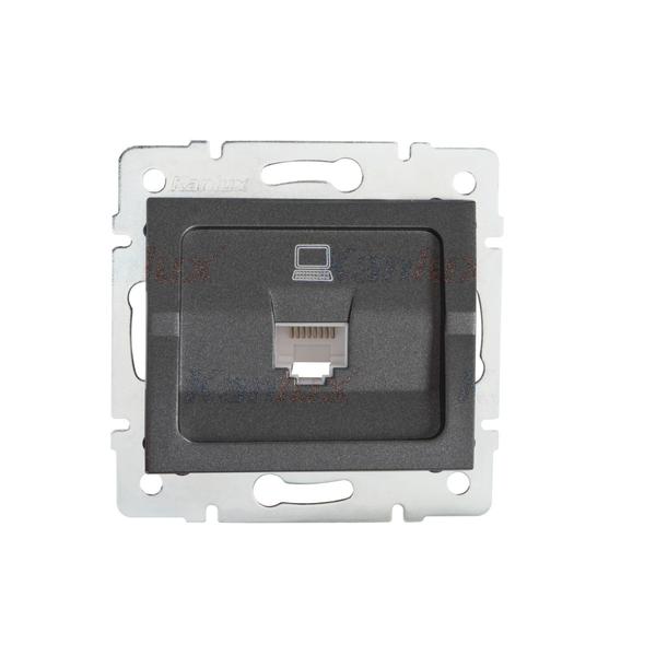 25285.jpg Kanlux 25285 Единично компютърно гнездо (RJ45Cat 5e Jack) LOGI