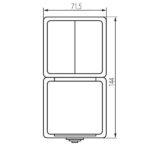 Kanlux 25362 Ключ и захранващ контакт. вертикален от френски стандарт със защита на контактите TEKNO