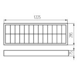 Kanlux 25712 Растерно осветително тяло за външен монтаж NOTUS G13 220V 2 x 36W IP20