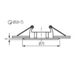 Kanlux 25995 Точково таванно осветително тяло VIDI Gx5.3 12V IP20