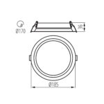 Kanlux 26380 Осветително тяло downlight без включено захранване TIBERI CCT LED TIBERI CCT 15-21W-B