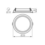 Kanlux 26382 Осветително тяло downlight без включено захранване TIBERI CCT LED TIBERI CCT 23-29W-B