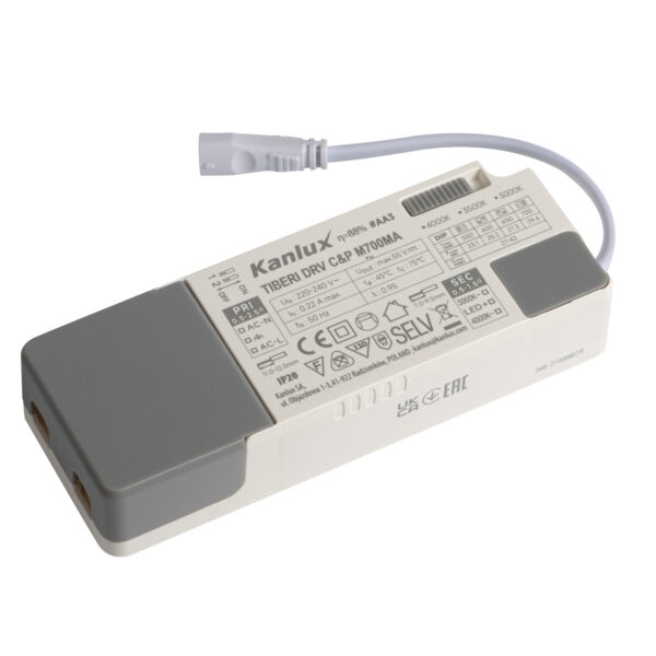 Kanlux 26385 Захранващо устройство за LED TIBERI CCT DRIVER TIBERI DRV C&P M700MA