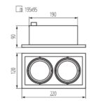Kanlux 26481 OPRAWA HALOGEN. MERIL GU10 220V IP20