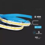 V-TAC VT-2673 LED COB Лента Сет IP20 24V 3000K 280 LEDs 10W/m /2652 + 3264/