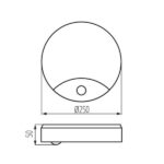 Kanlux 26520 ЛЕД Плафон SANSO LED 220V 15W 4000K IP44