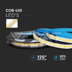 V-TAC VT-2678 LED COB Лента Сет IP20 24V 6000K 420 LEDs 10W/m /2669 + 3264/