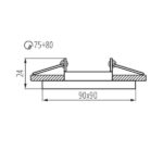 Kanlux 26719 Пръстен на точково осветително тяло MORTA DT Gx5.3/GU10 12V IP20