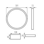 Kanlux 26785 LED осветително тяло AVAR O 6060 40W-NW