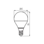 Kanlux 27306 Източник на светлина IQ G45 2700K 7.5W E14 220V