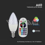V-TAC VT-2771 LED Крушка 3.5W Е14 А80 Кендъл Димираща С Дистанционно RGB 6400K