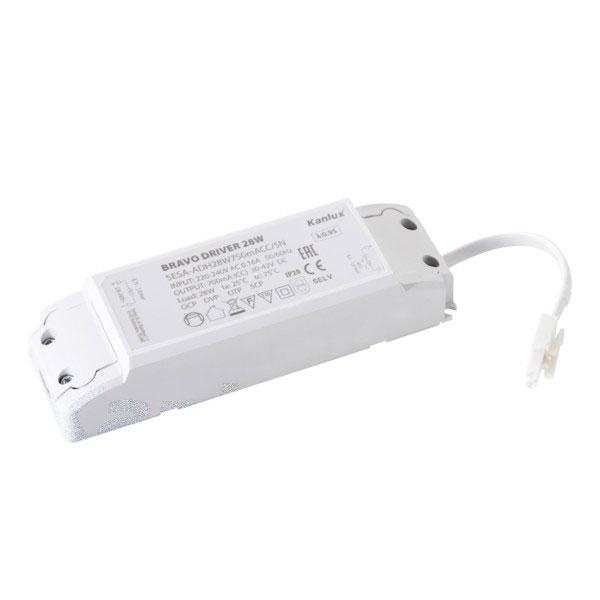 28029.jpg Kanlux 28029 Захранващ Тансформатор за ЛЕД Панели 220V-42V 28W BRAVO DRIVER IP20
