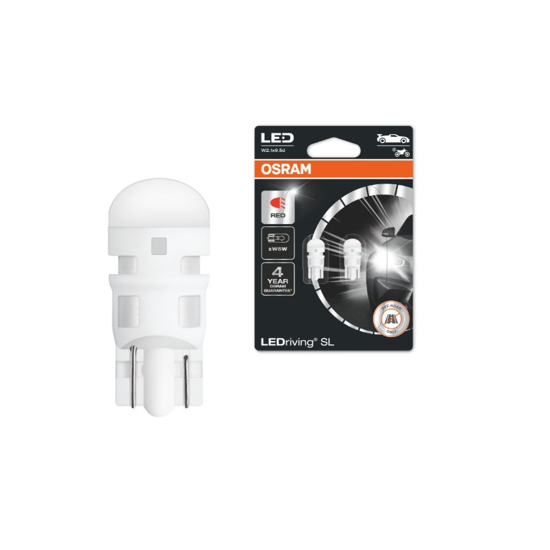 2825drp-02b-w5w-red-1w-12v-w21x95d.jpg Osram 4062172401692 АВТОМОБИЛНА LED ЛАМПА 2825DRP-02B W5W RED 1W 12V W2.1X9.5D
