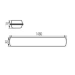 Kanlux 28658 ЛЕД Индустриално осветително тяло FUTURIO LED DALI 55W 1480mm 220V 4000K