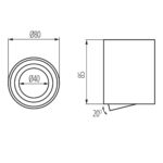 Kanlux 28785 Точково таванно осветително тяло BORD ONE DLP-50-B