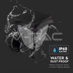 V-TAC VT-2892 2W LED Соларна Стенна Лампа Черен Мат 3000К+6000К