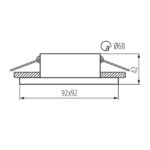 Kanlux 29131 Пръстен на точково осветително тяло SIMEN DSL Gx5.3/GU10 12V IP20