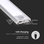 V-TAC VT-2961 1.5W LED Лампа за Гардероб/Шкаф Сребърно Тяло 3000К IP20