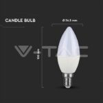 V-TAC VT-2984 LED Крушка - 2.9W E14 Пластик Кендъл 3000K