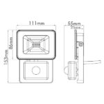 Vito 3021360 ЛЕД Прожектор със сензор TIGRIS-S SENSOR 6000K IP44 10W 220V