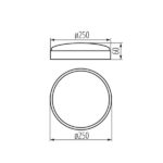Kanlux 31091 Лед плафониера за таван DUNO N 4000K 15W IP20 220V