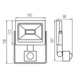 Kanlux 31188 ЛЕД Прожектор със сензор 220V 30W 4000K IP44