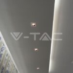 V-TAC VT-3121 GU10 Гипсова Отливка Кръг Бяла Розово Златен Ринг