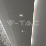 V-TAC VT-3122 GU10 Гипсова Отливка Кръг Бяла Хромиран Ринг